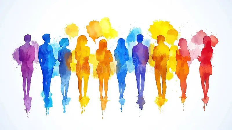 Diverse community connecting